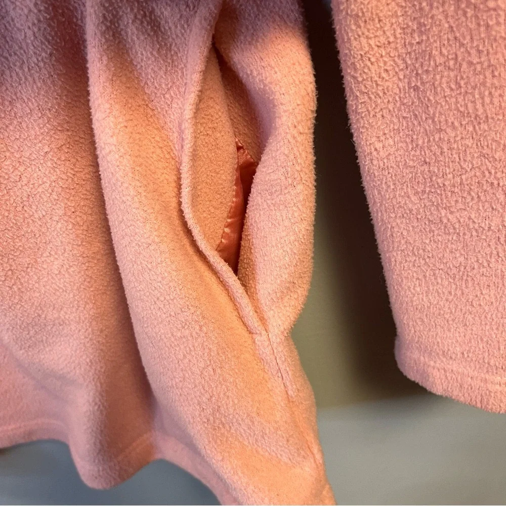 Dudley Stephens Fleece Light Pink Cobble Hill Turtleneck Terry Fleece Sz M EUC - Picture 8 of 15
